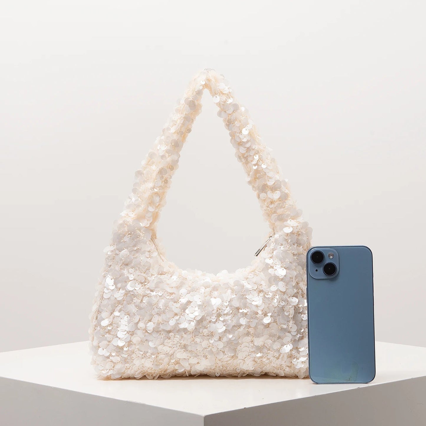 Borsa a spalla da sera Margot con paillettes