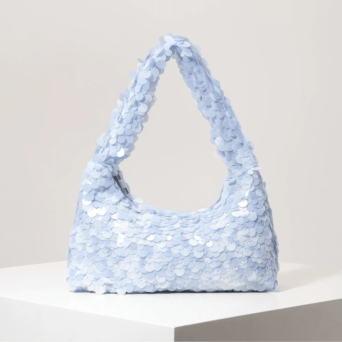 Borsa a spalla da sera Margot con paillettes