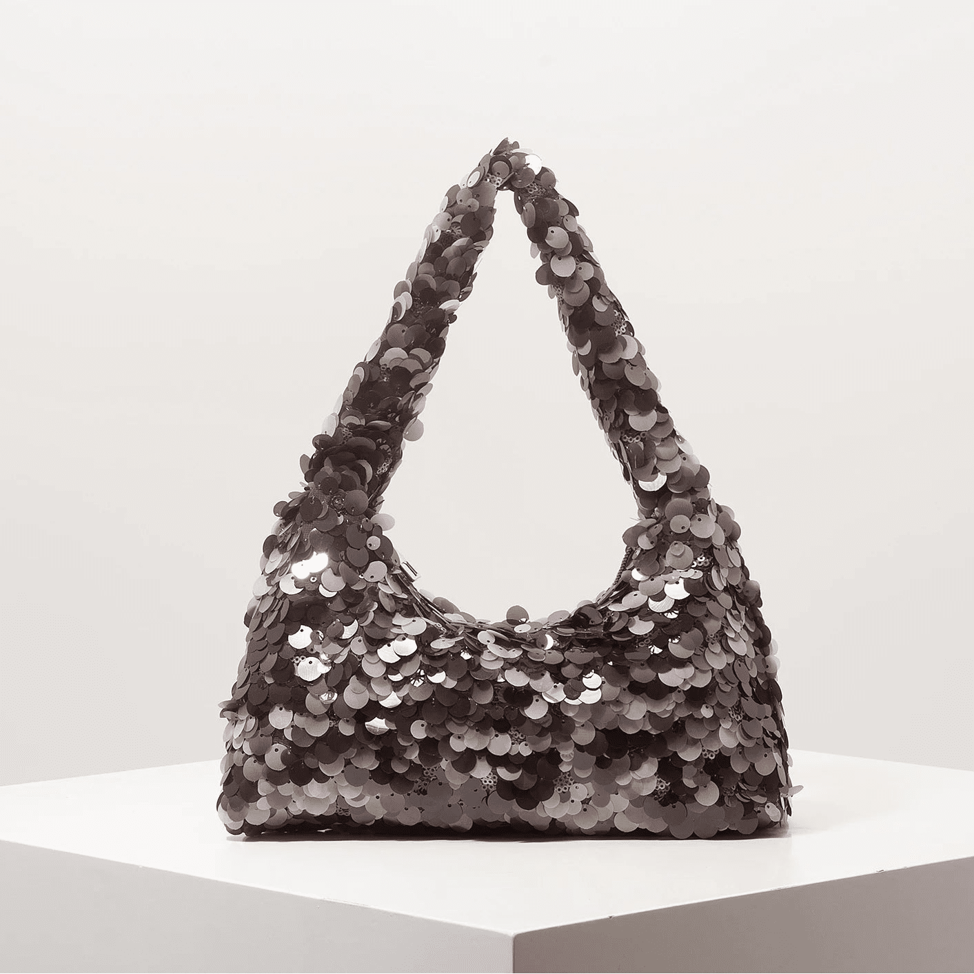 Borsa a spalla da sera Margot con paillettes