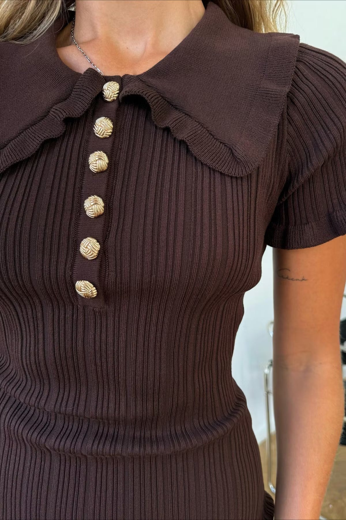Vestito maglione Beatrice a trecce
