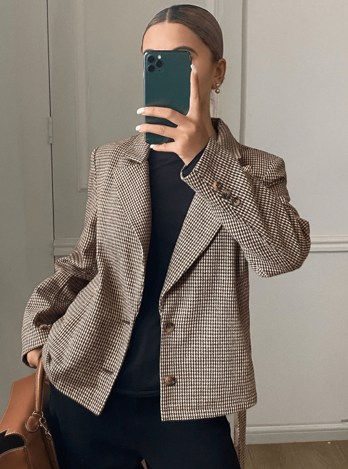 Blazer Ellen a quadri pied de poule