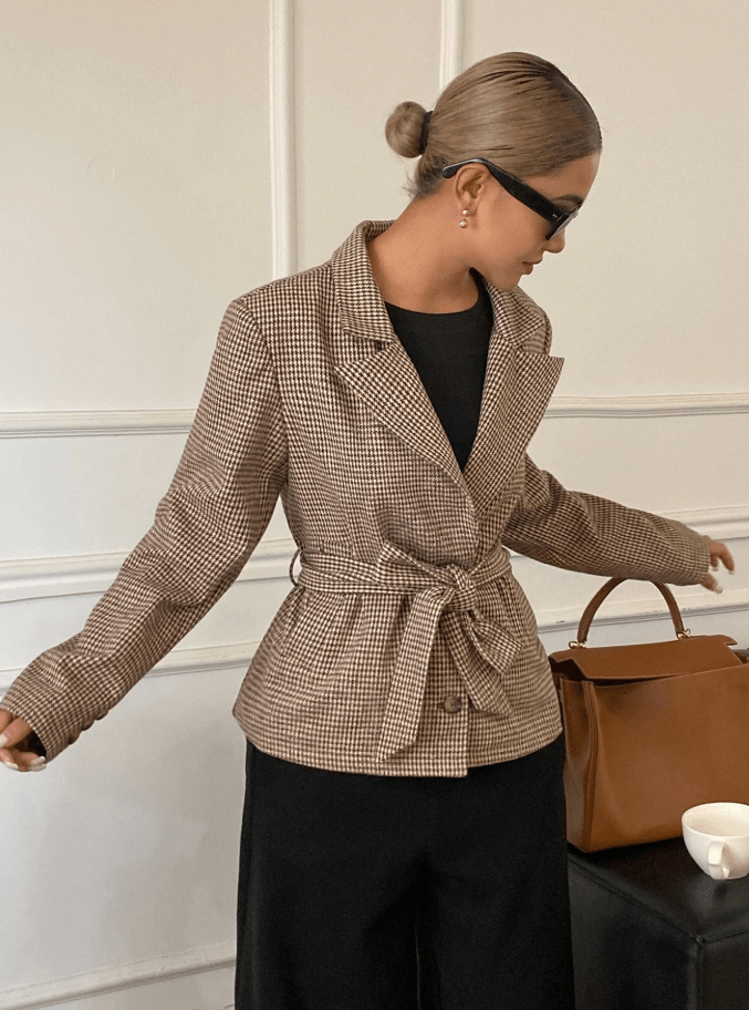 Blazer Ellen a quadri pied de poule