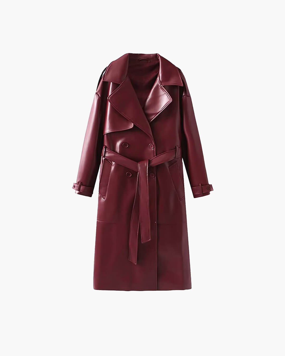 Cappotto Trench Maxi in Finta Pelle Connie