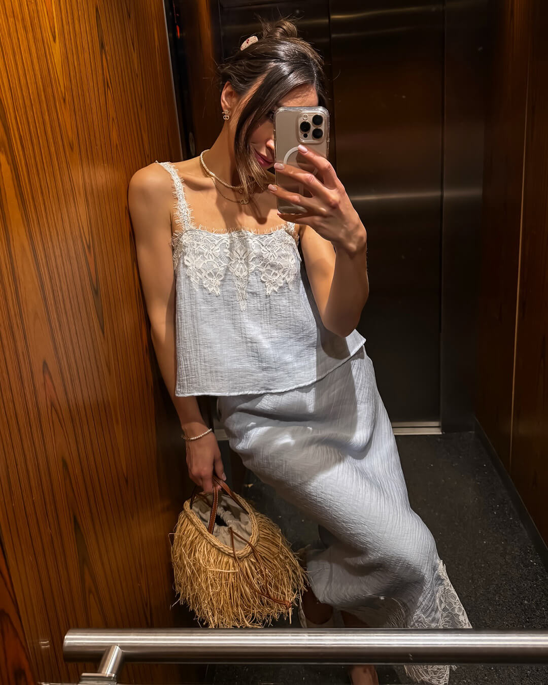 Jacinta Lace Spliced Midi Set