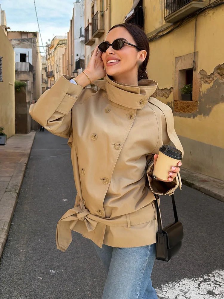 Trench Coat Utility Maria a Collo Alto