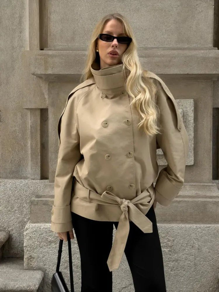 Trench Coat Utility Maria a Collo Alto