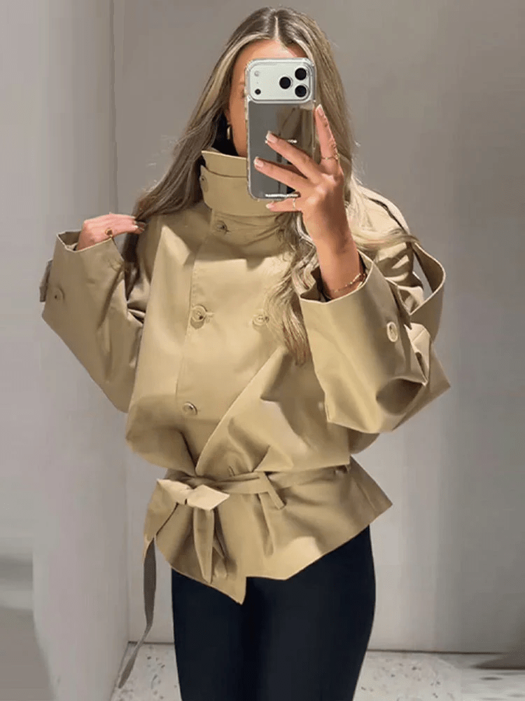 Trench Coat Utility Maria a Collo Alto