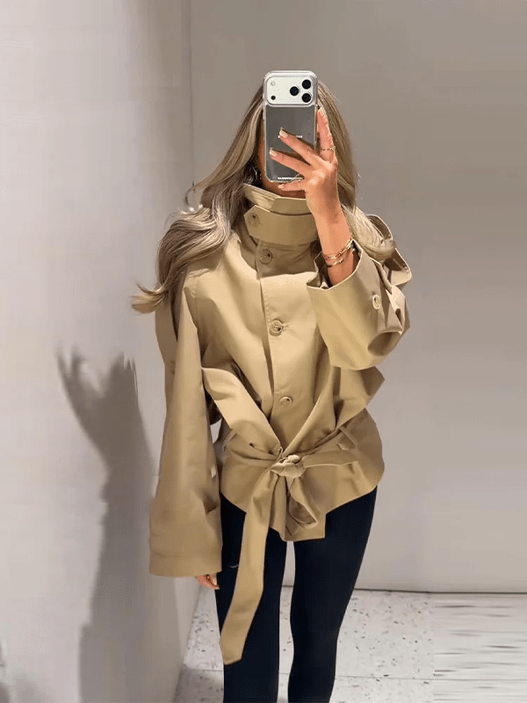 Trench Coat Utility Maria a Collo Alto