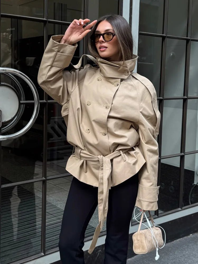 Trench Coat Utility Maria a Collo Alto