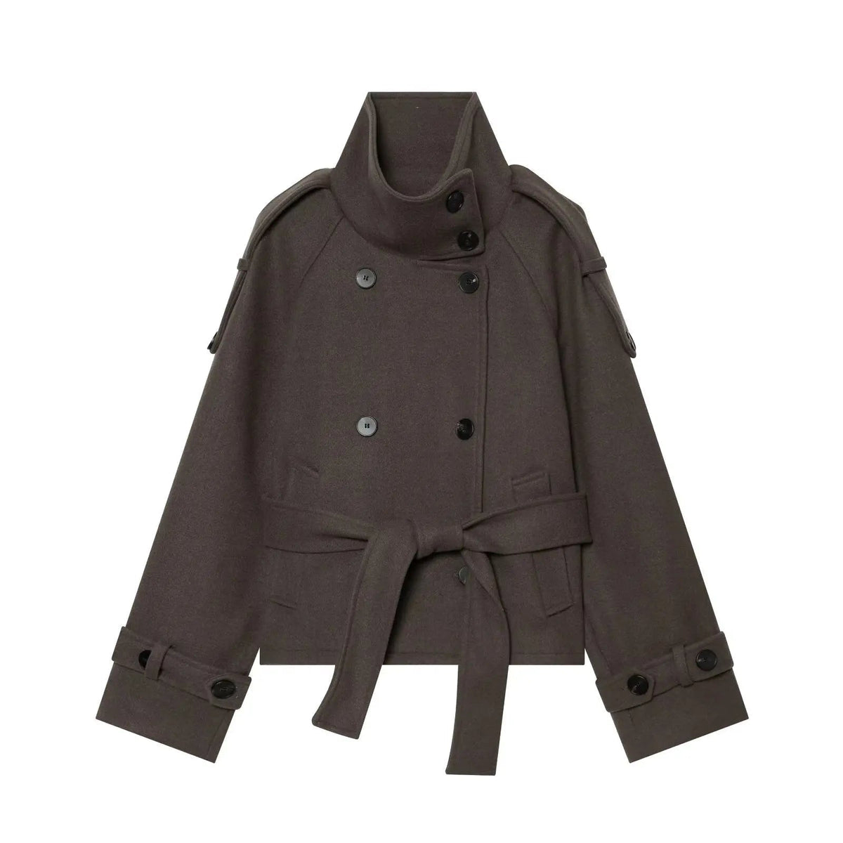 Cappotto Anne doppiopetto con cintura