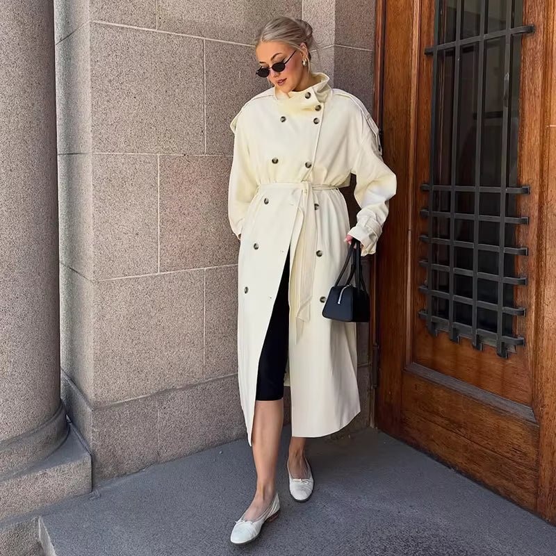 Trench coat lungo Lucy con cintura