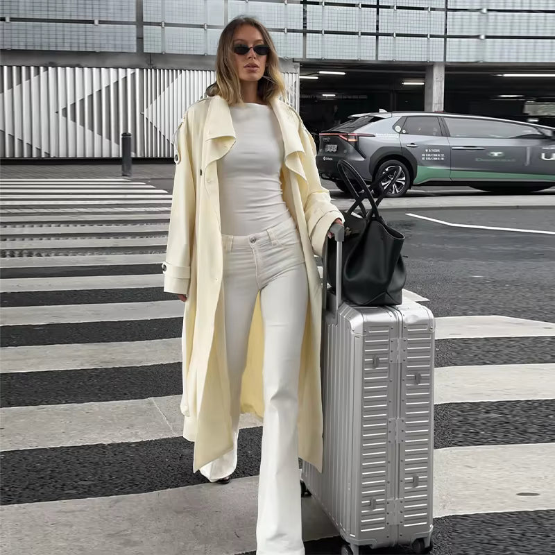 Trench coat lungo Lucy con cintura