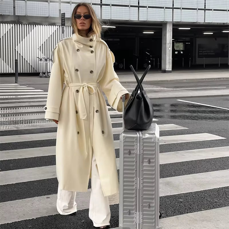 Trench coat lungo Lucy con cintura