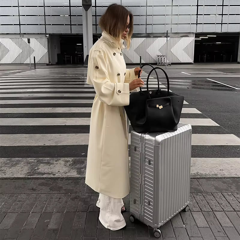 Trench coat lungo Lucy con cintura