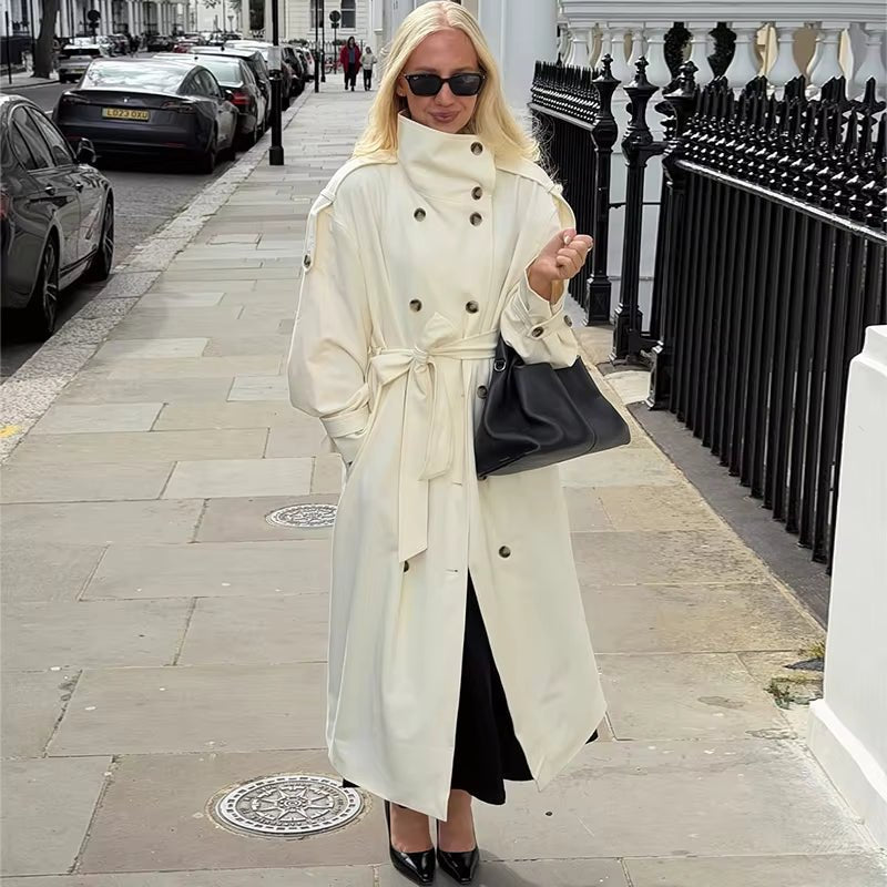 Trench coat lungo Lucy con cintura