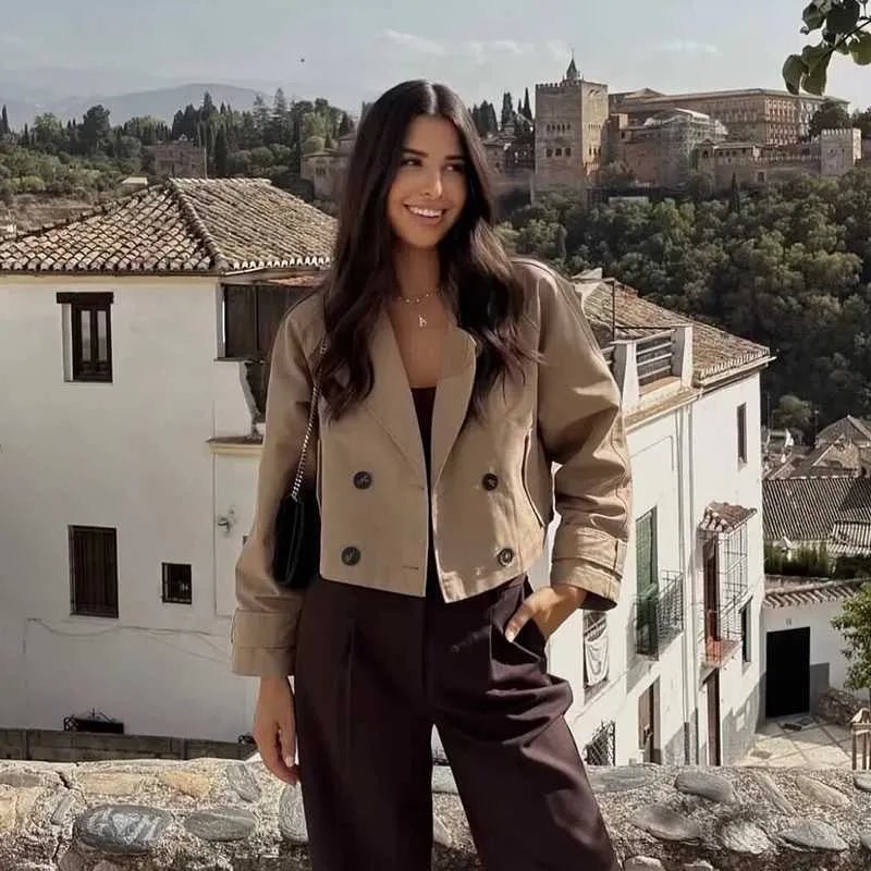 Trench Carla corto doppiopetto