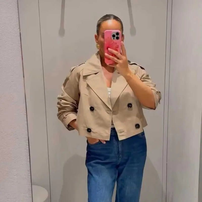 Trench Carla corto doppiopetto