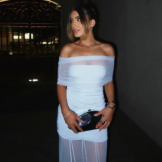Marina abito maxi arricciato