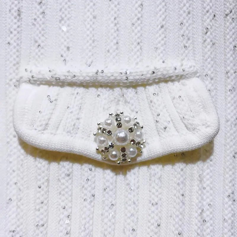 Vestito corto Vianne in maglia con paillettes