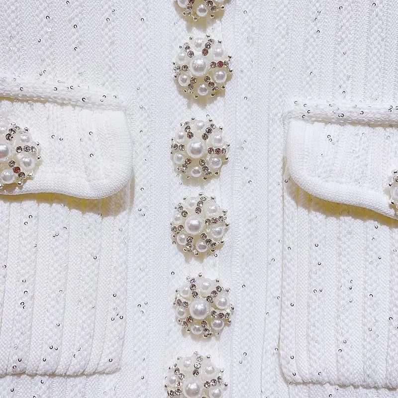 Vestito corto Vianne in maglia con paillettes