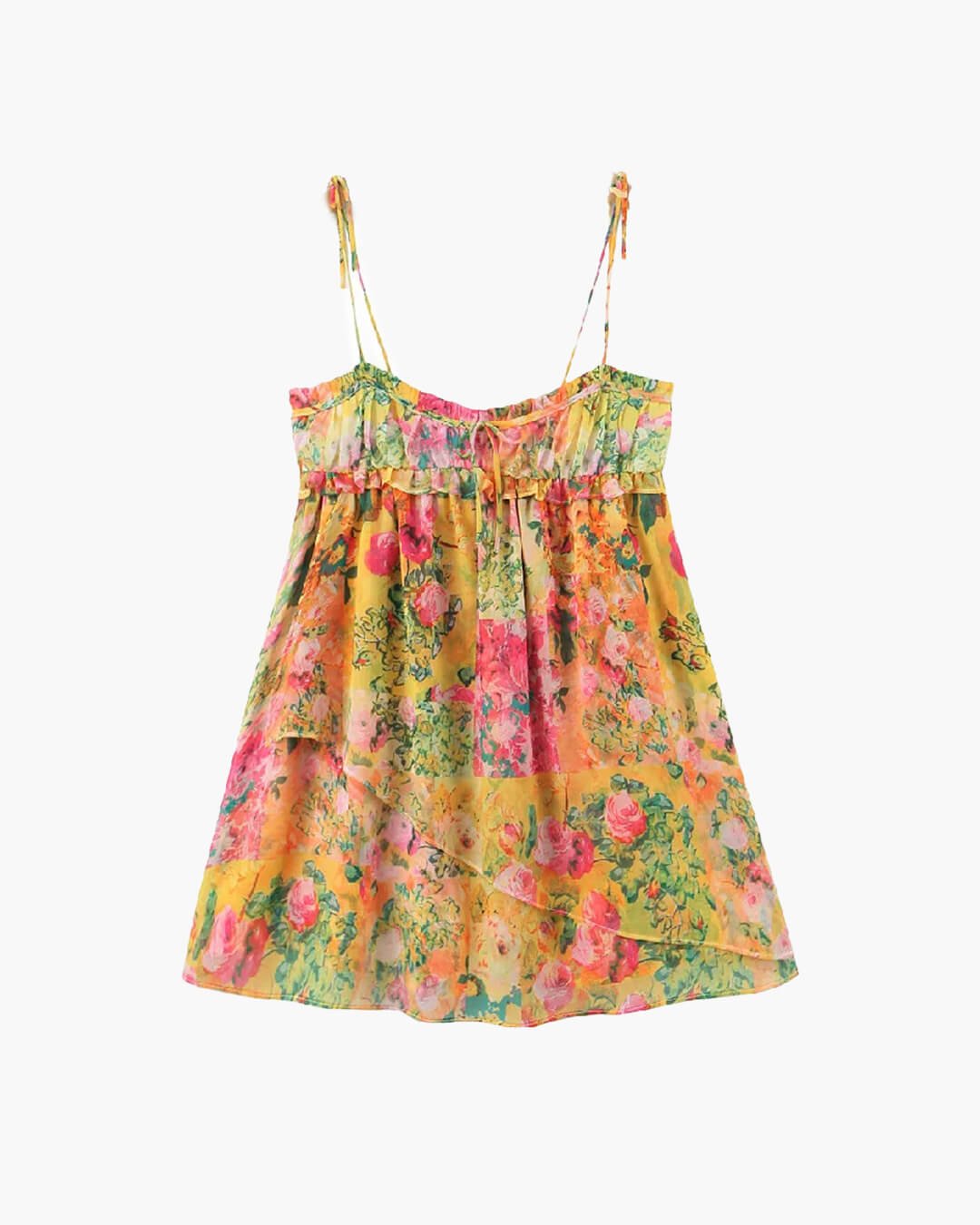 Hermione vestito corto floreale multicolore