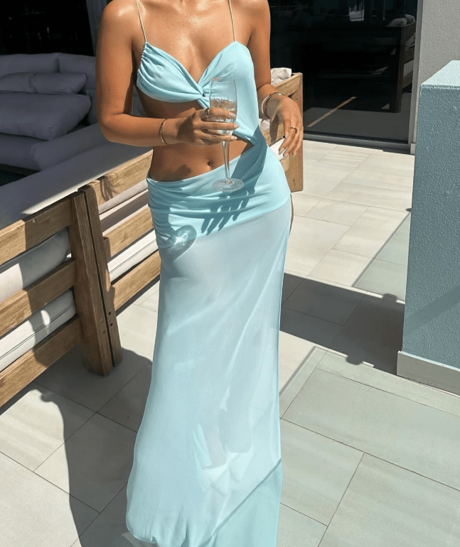 Vestito maxi Bethany Twist Cut Out