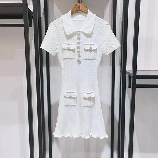 Miniabito Emelia in maglia con paillettes