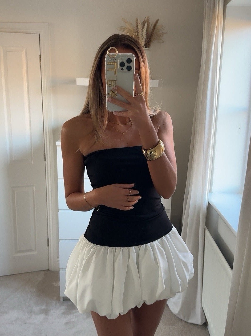 Sienna abito a vita abbassata con orlo a sfera