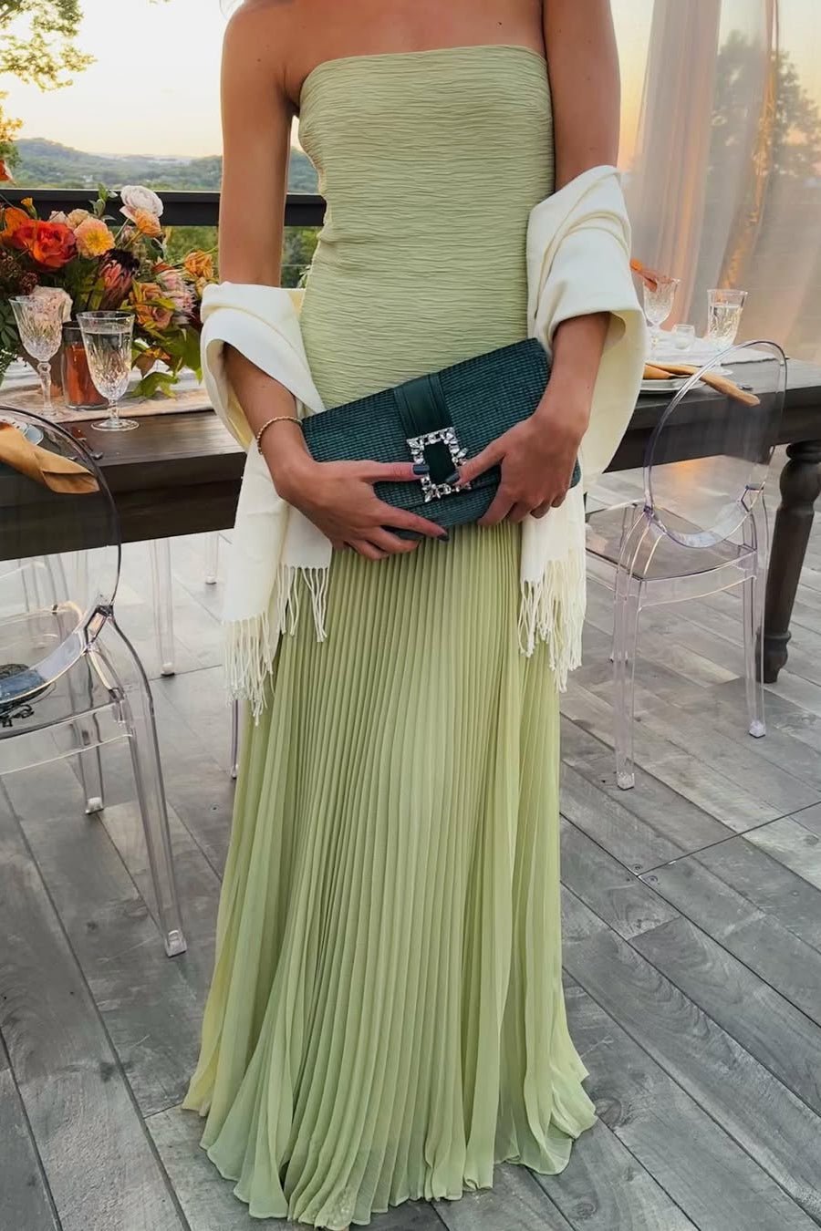 Abito maxi senza spalline Barbra