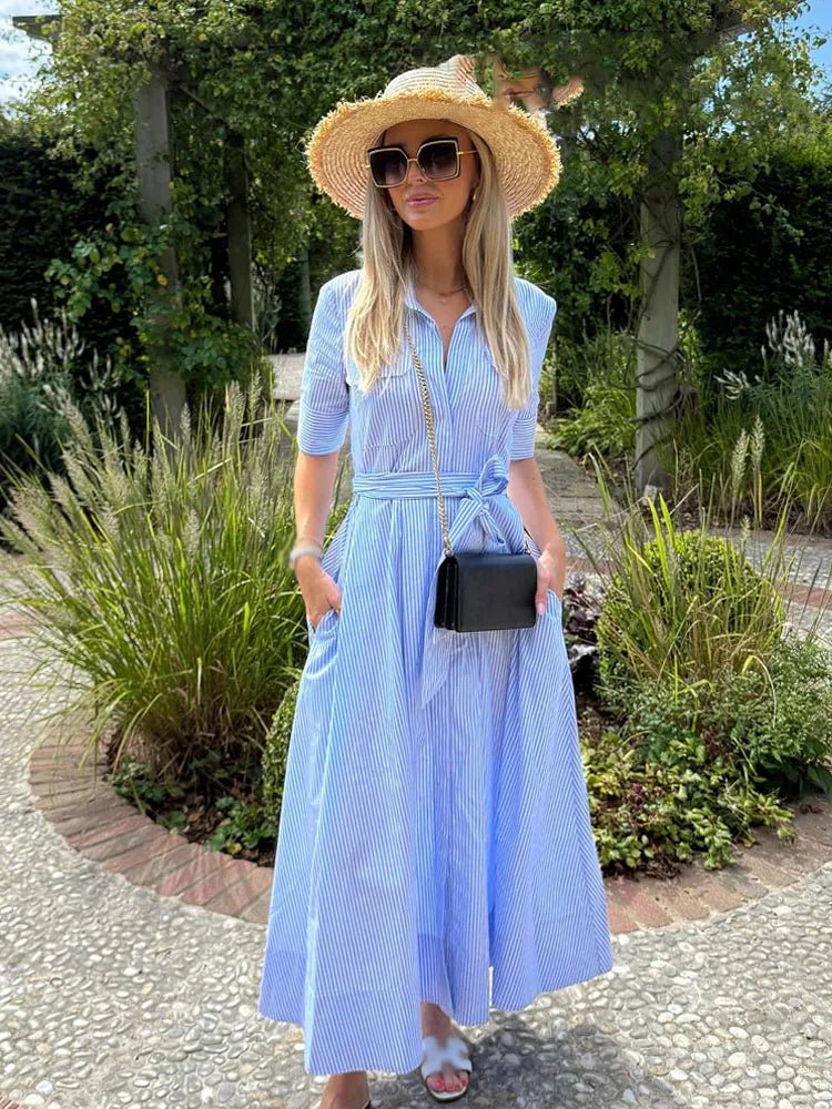 Karen shirt dress con fiocco in vita