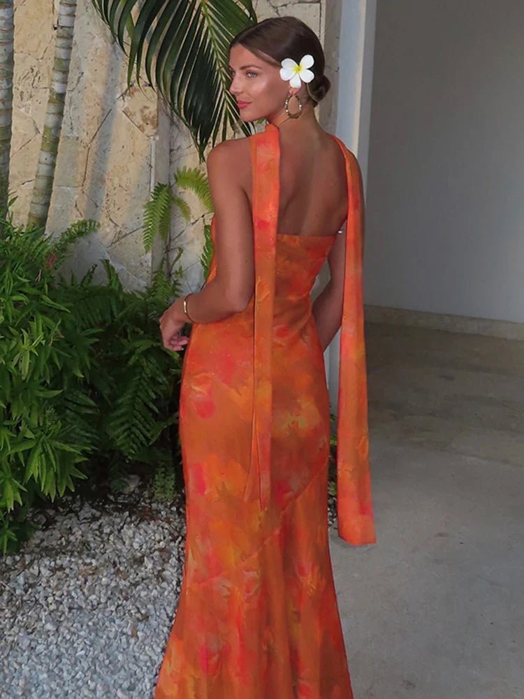 Rina vestito lungo senza spalline in mesh