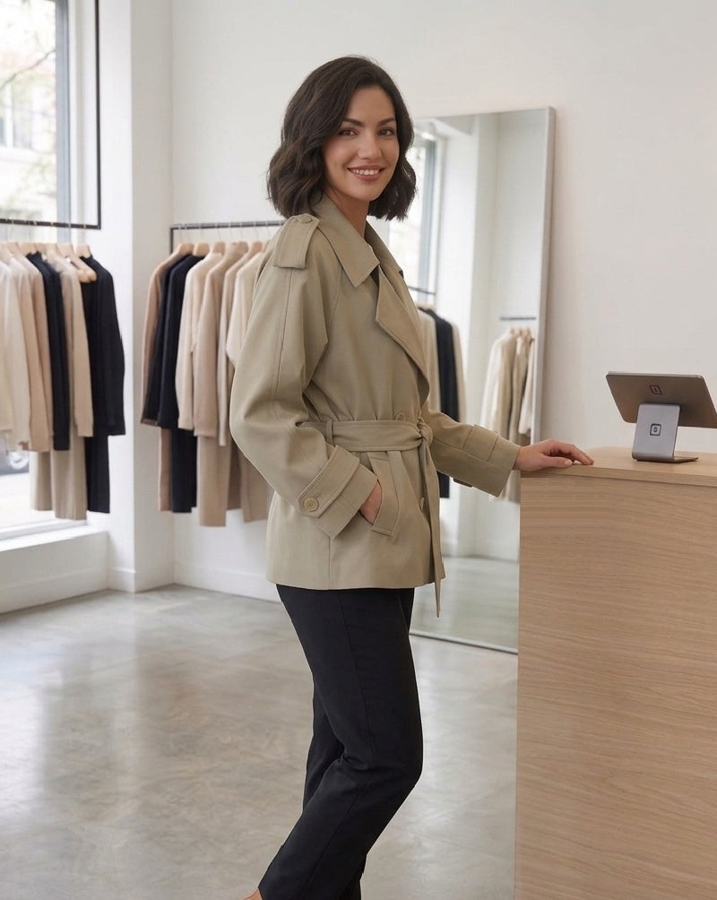 Trench coat oversize con cintura Fabienne