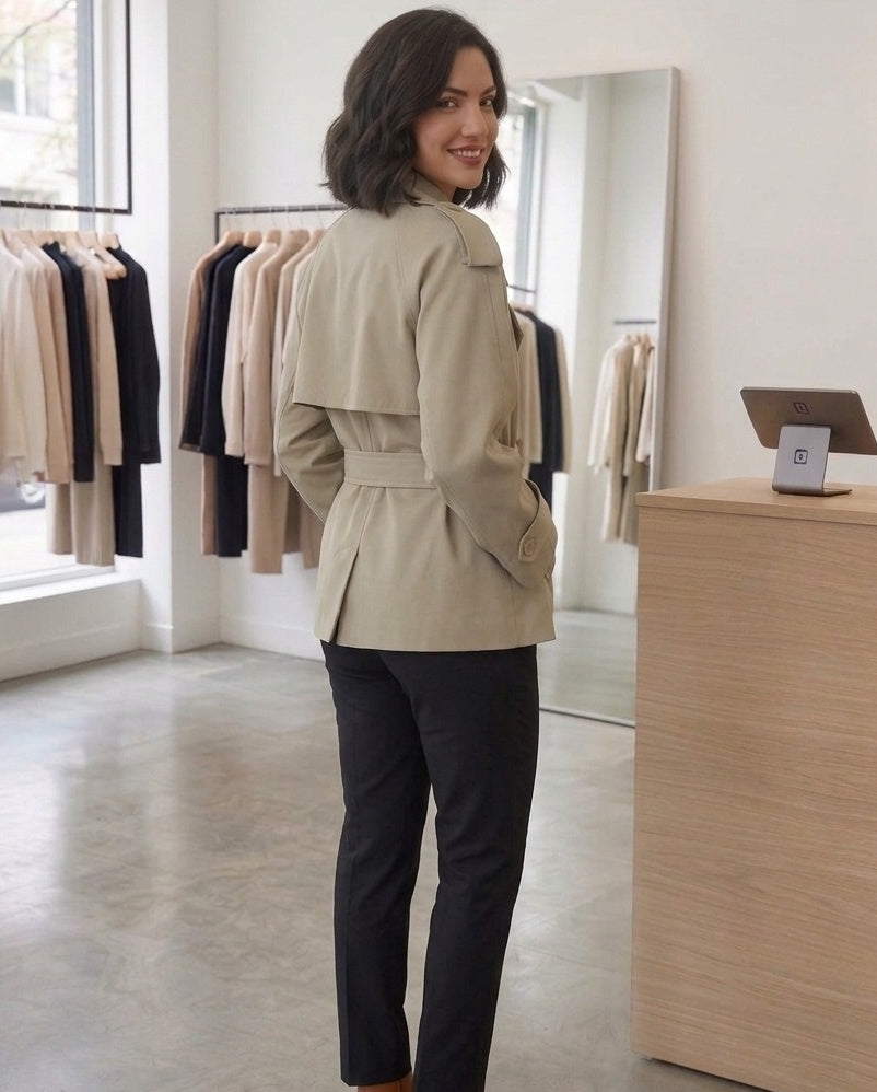 Trench coat oversize con cintura Fabienne