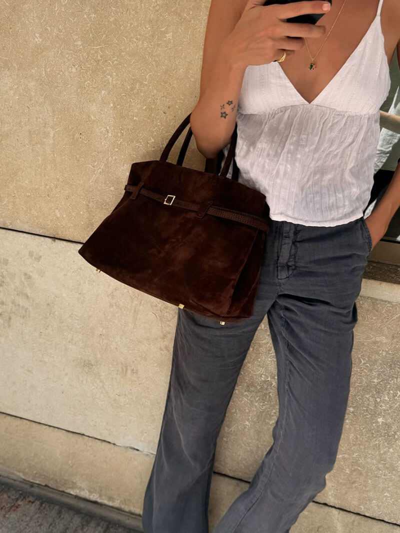 Borsa a tracolla Fiona in suede