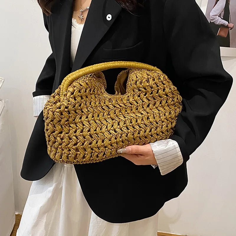 Sabrina tote in rattan intrecciato