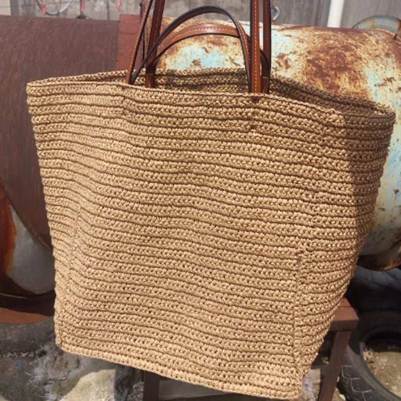 Borsa tote Margot in paglia intrecciata