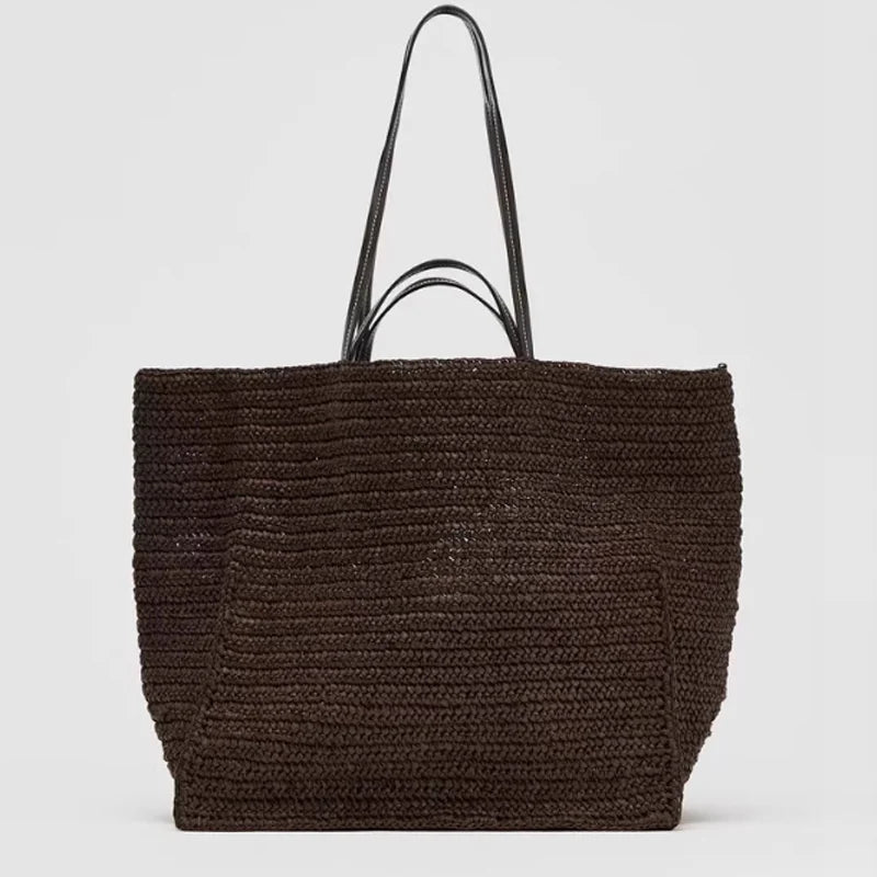 Borsa tote Margot in paglia intrecciata