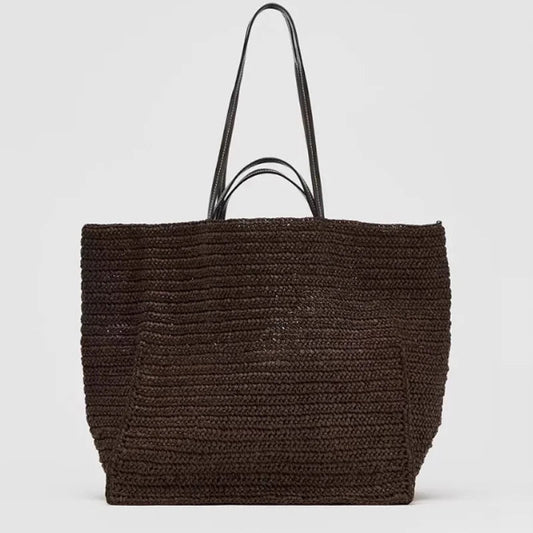Borsa tote Margot in paglia intrecciata