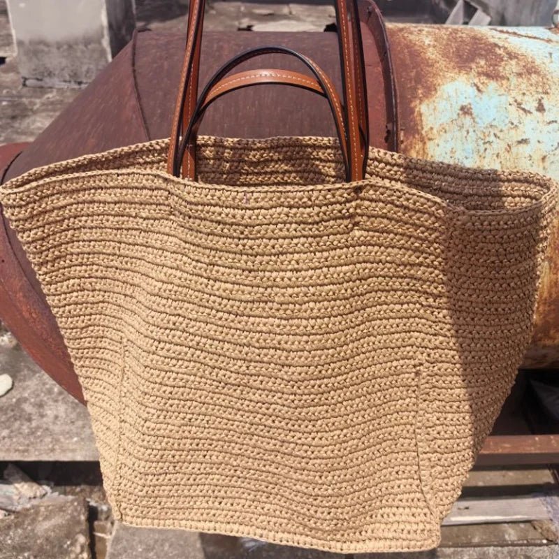 Borsa tote Margot in paglia intrecciata
