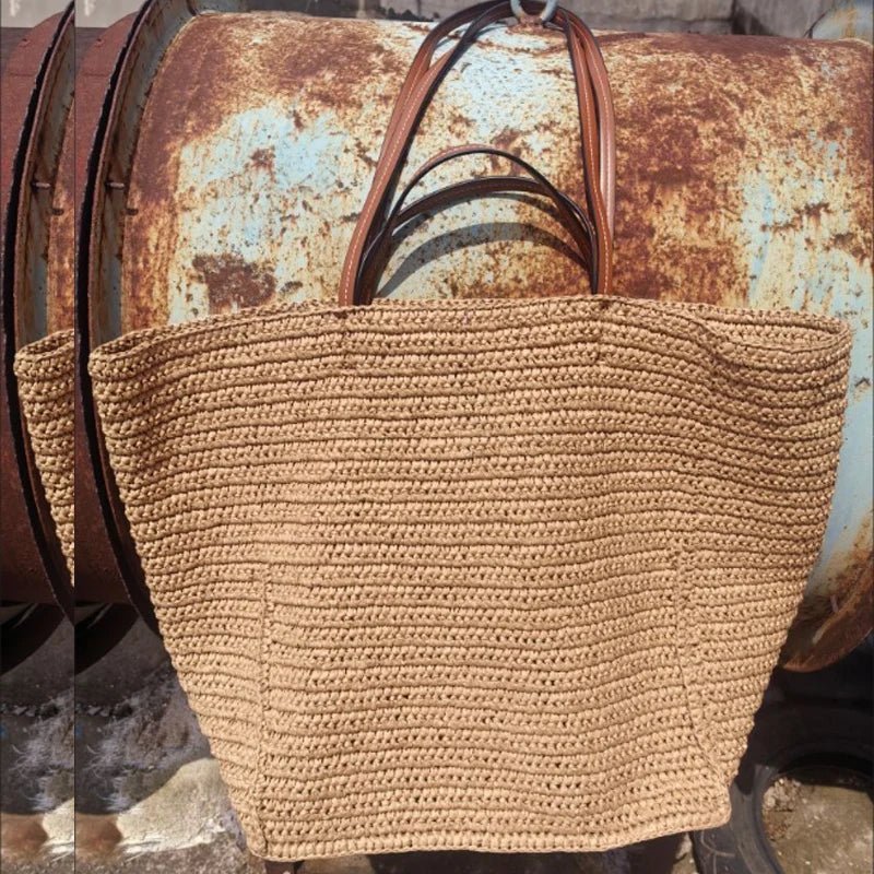 Borsa tote Margot in paglia intrecciata