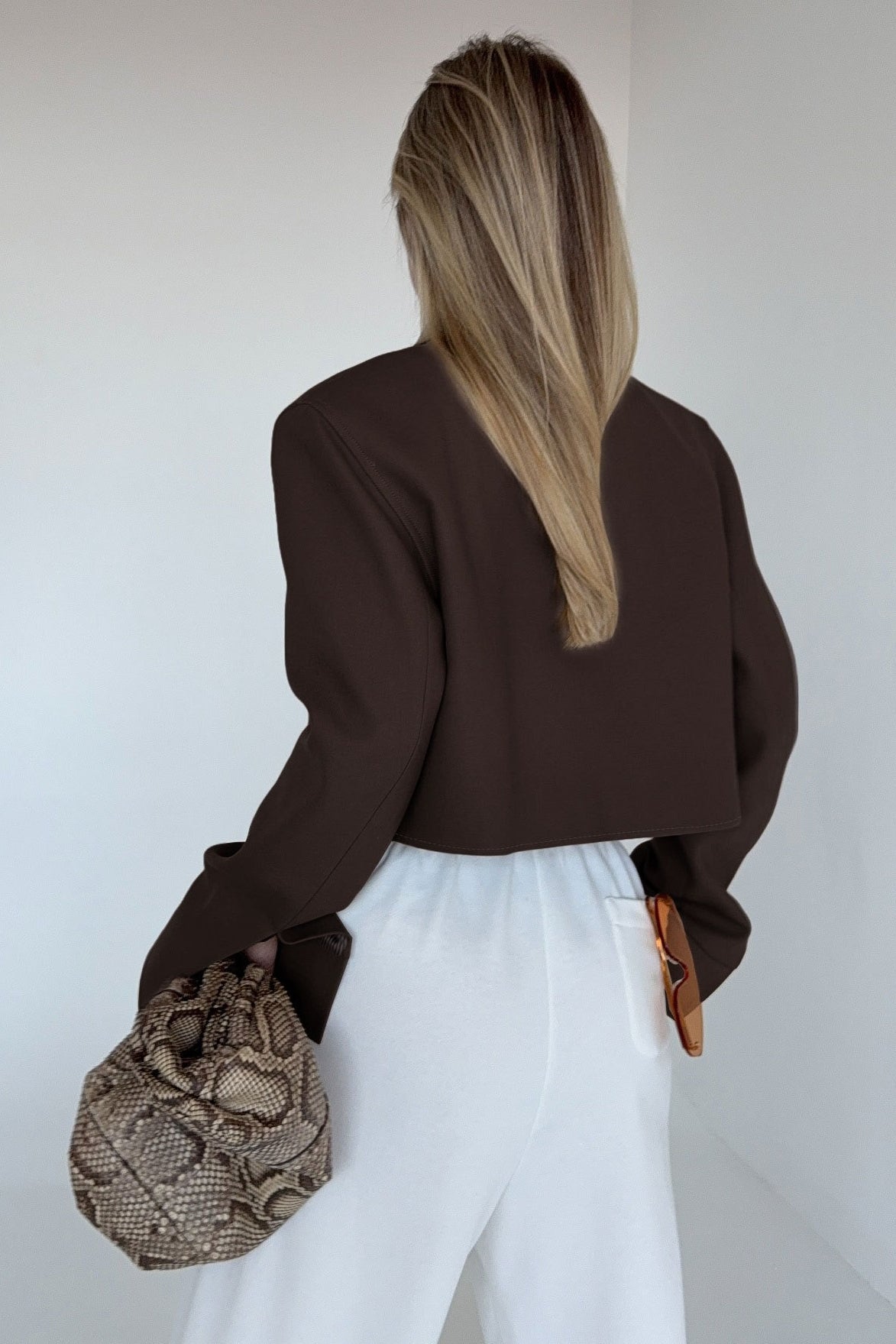 Giacca con zip Amelie marrone