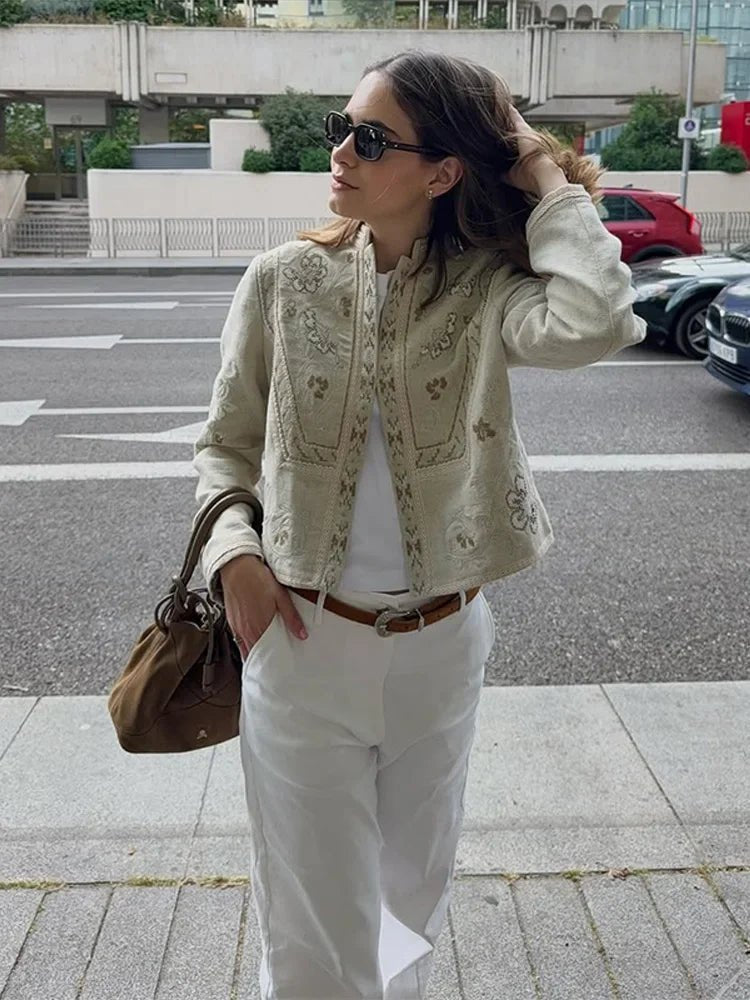 Giacca corta floreale Jenny