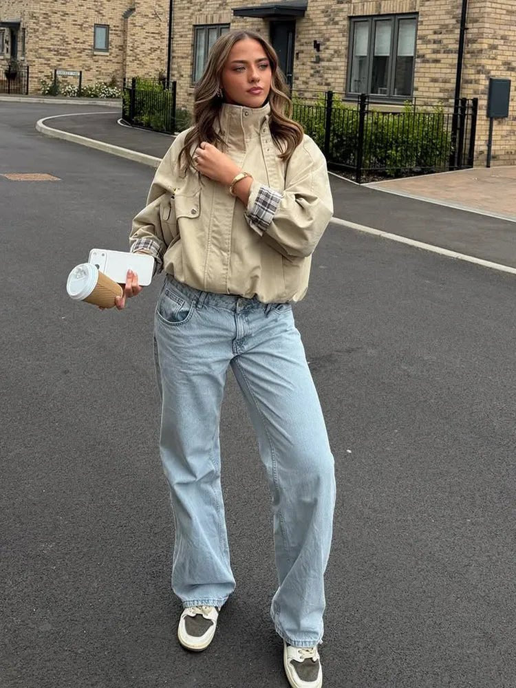 Giacca bomber con collo alto Anna