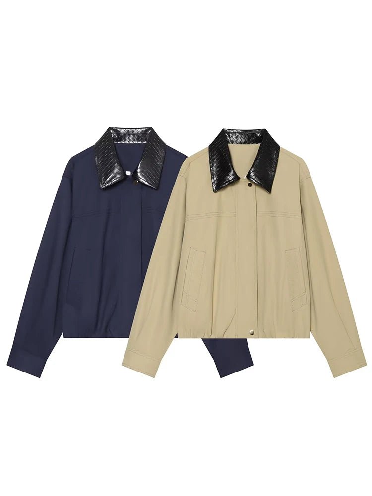 Giacca bomber Layla con colletto a contrasto