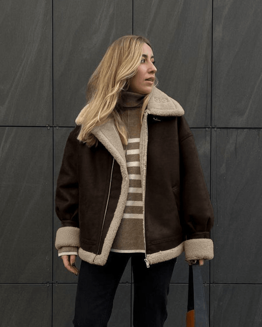 Gina giacca in similpelle scamosciata