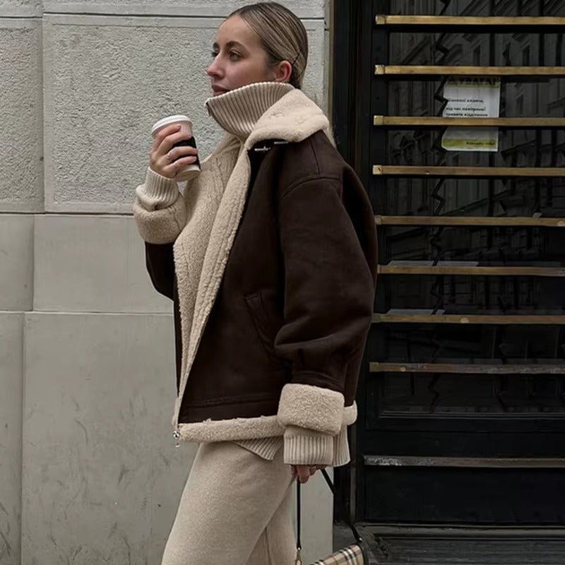 Gina giacca in similpelle scamosciata