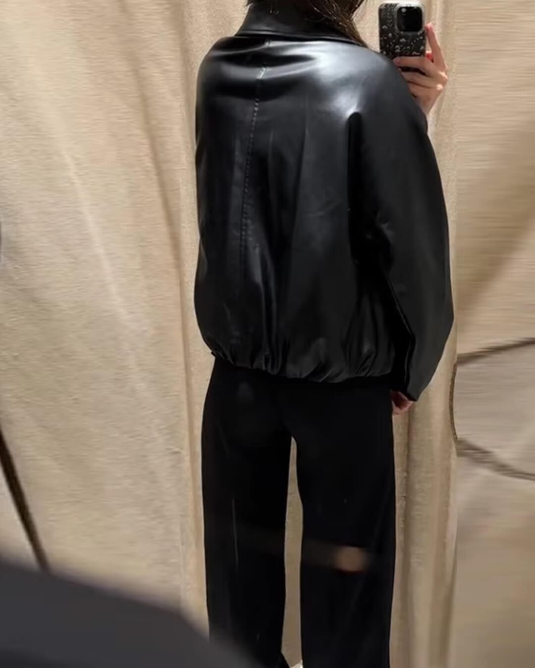 Bomber Sienna in ecopelle
