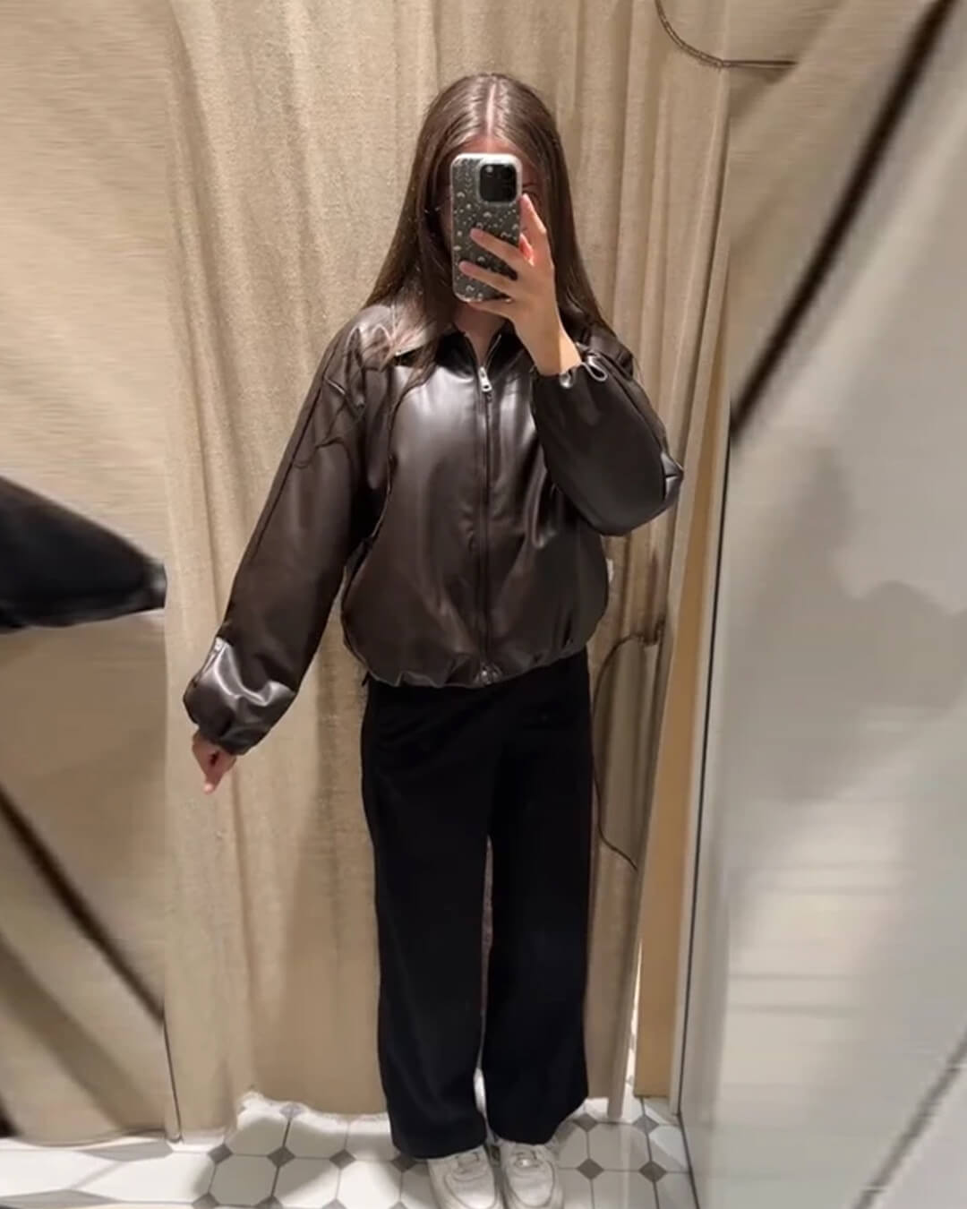 Bomber Sienna in ecopelle