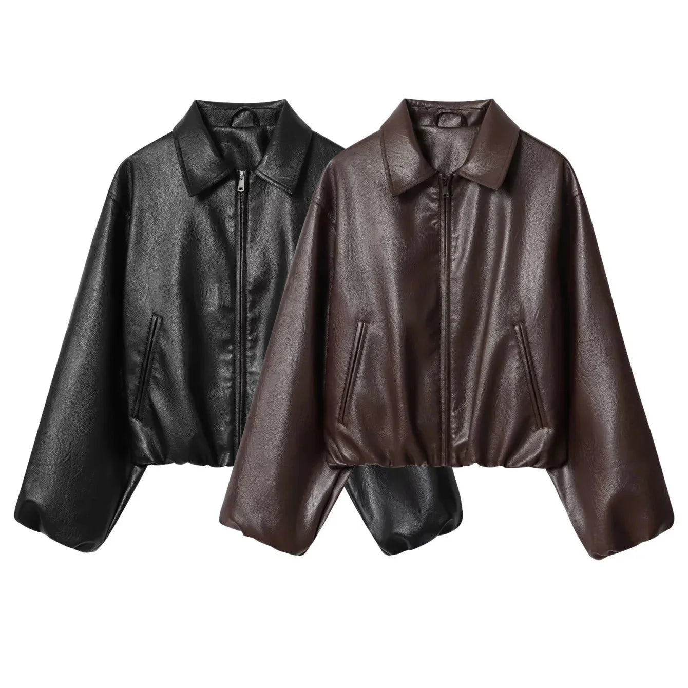 Bomber Sienna in ecopelle