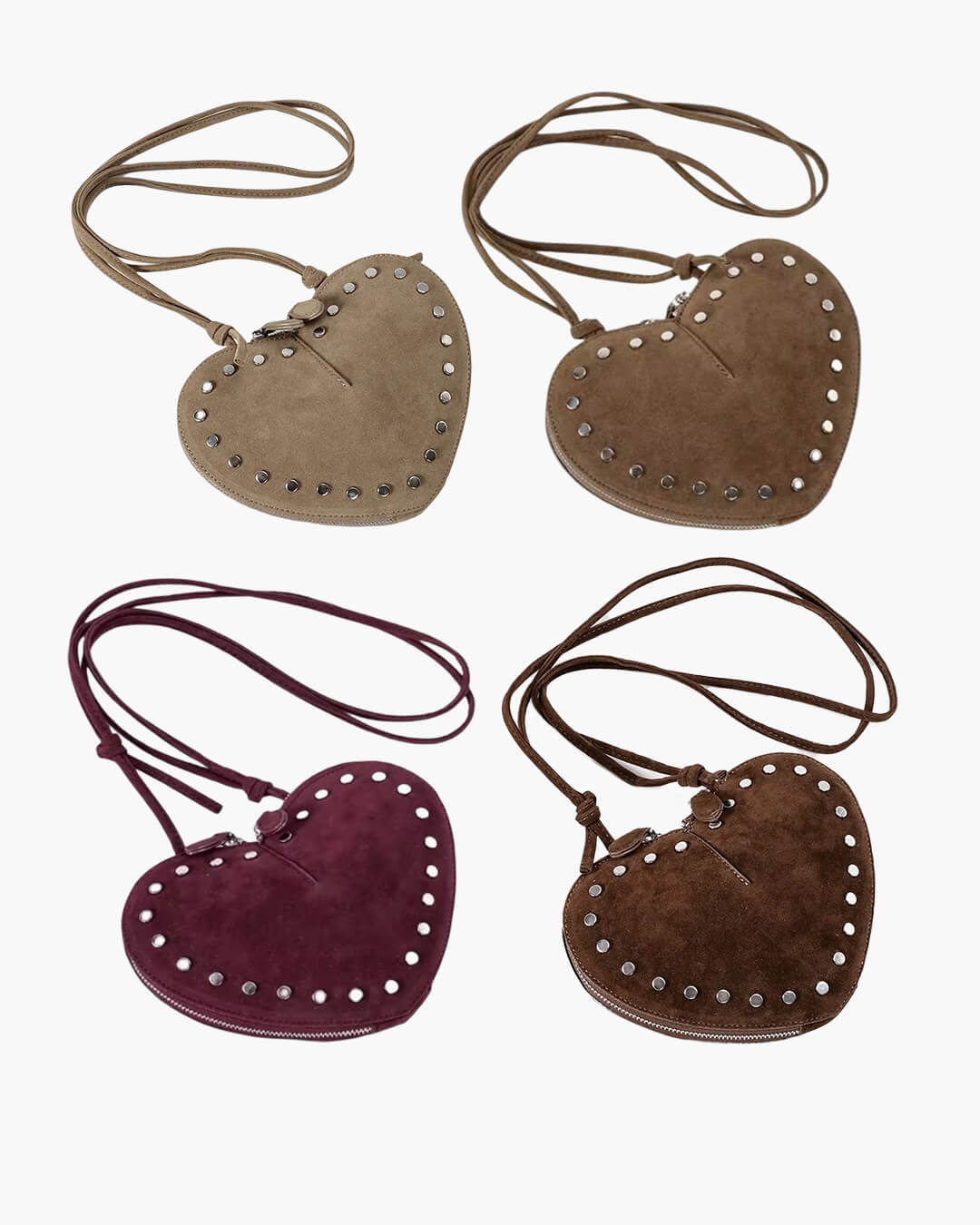 Borsa a tracolla Esther vintage in finta pelle scamosciata